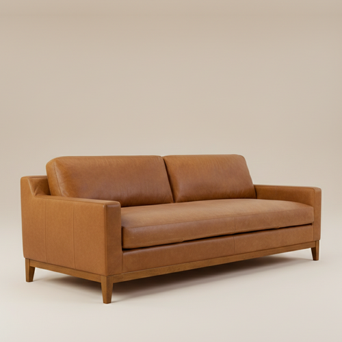 Jaswanti Leather 3 Seater Sofa