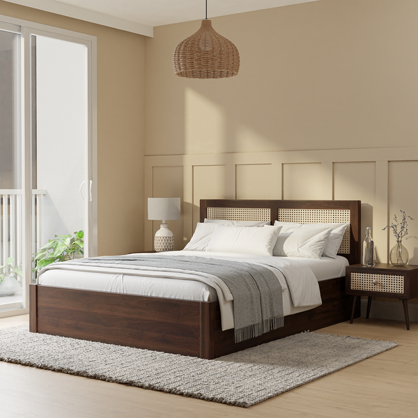 Emara Cane Bed with Storage